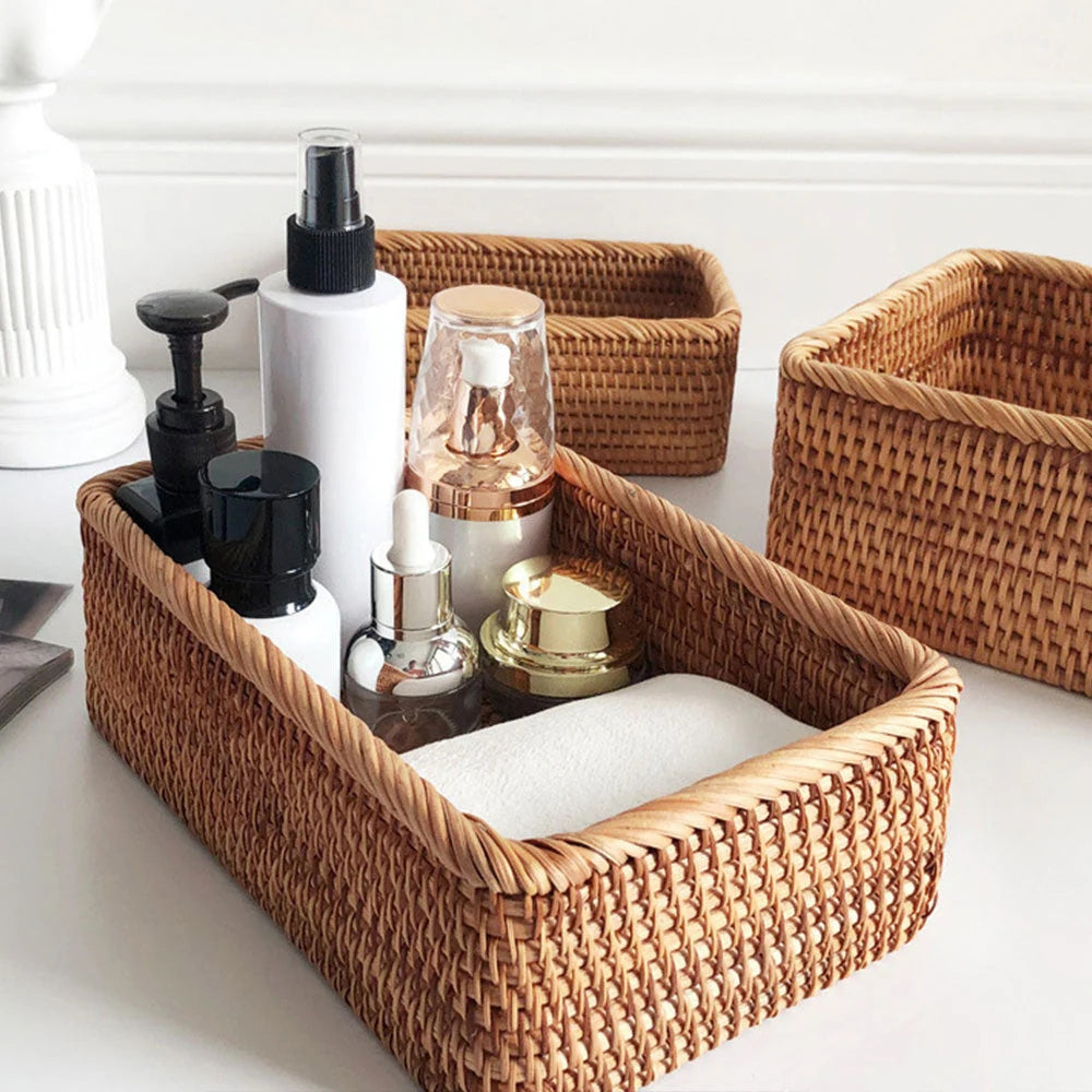Astra Storage Basket - Hand-Woven Wicker, Rustic Charm 1
