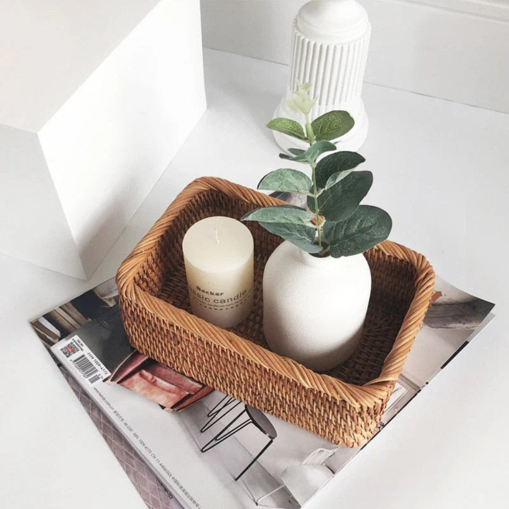 Astra Storage Basket - Hand-Woven Wicker, Rustic Charm 5