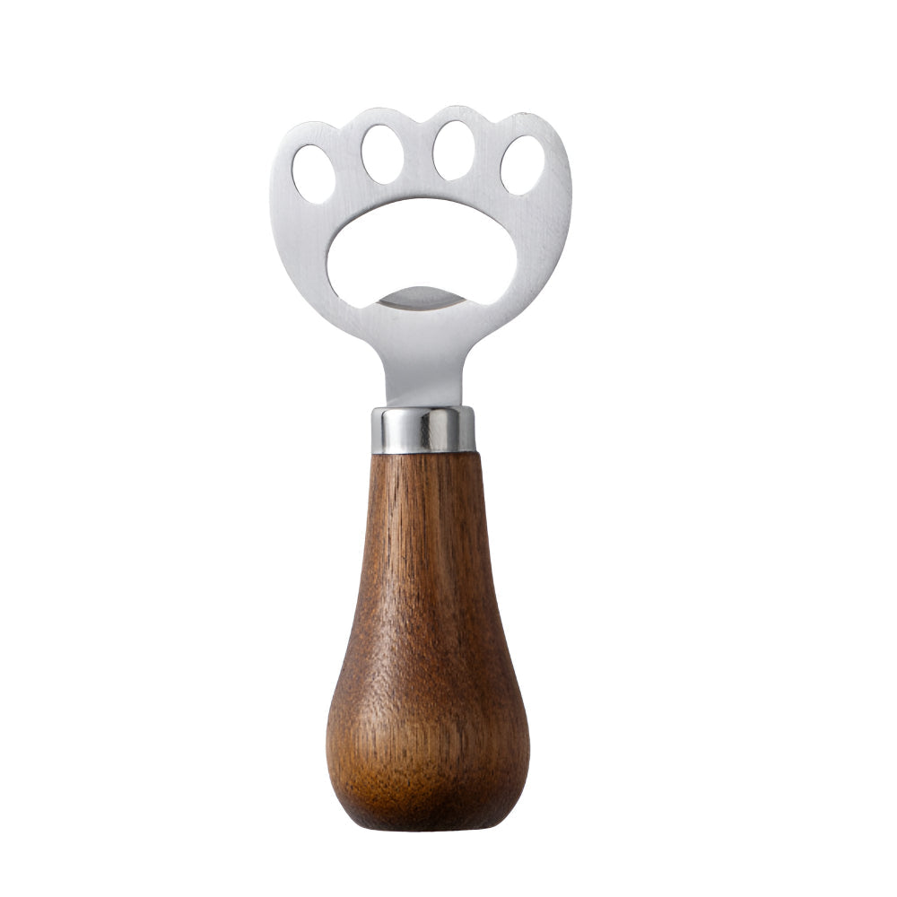 Aurelia Bottle Opener - Acacia Wood Handle, Stainless Steel Durable Design 0