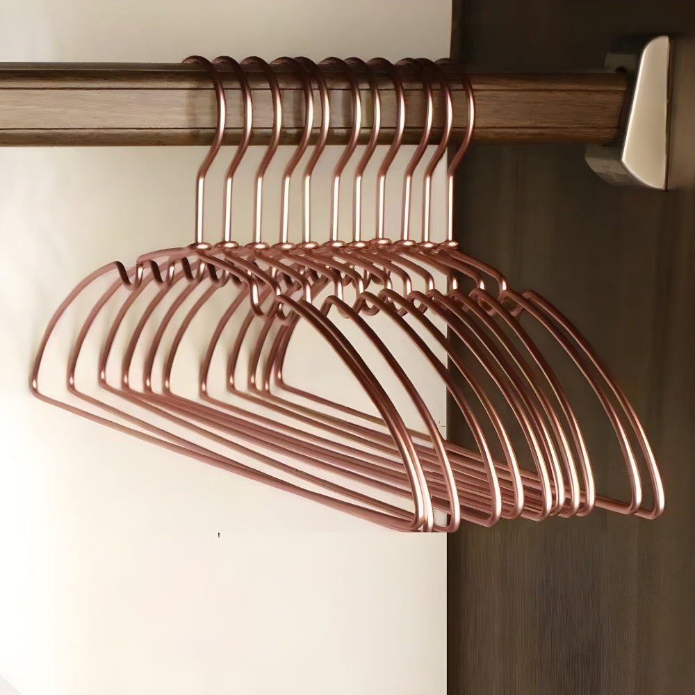 Aurex Clothes Hanger Set - Aluminum Alloy, Seamless Non-Bulge Design, 10 Pieces 2