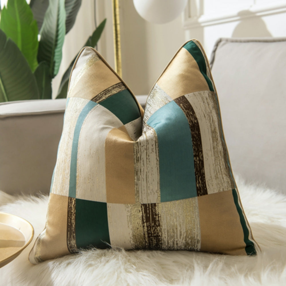 Auric Cushion Cover - Soft Microfiber, Modern Elegance for Sofa 2