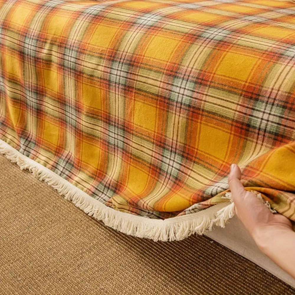 Autumn Chestnut Sofa Cover - Soft Microfiber, Non-Slip Design 4