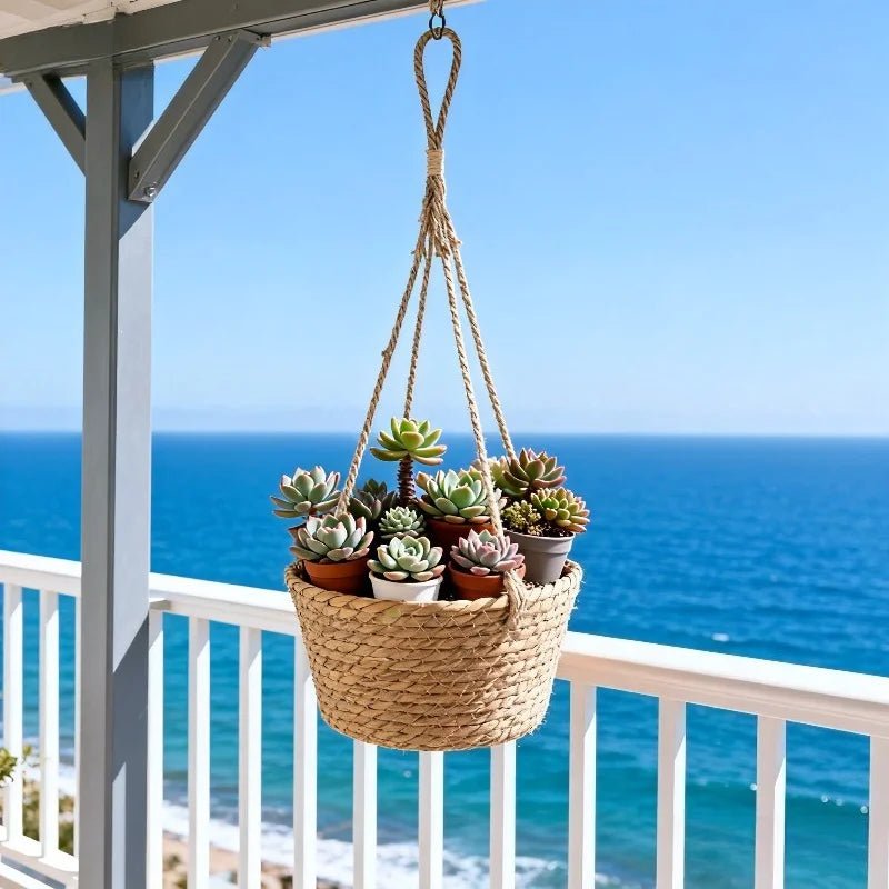 TerraHang Planter – Handwoven Macramé Hanger – Rustic Indoor Plant Display