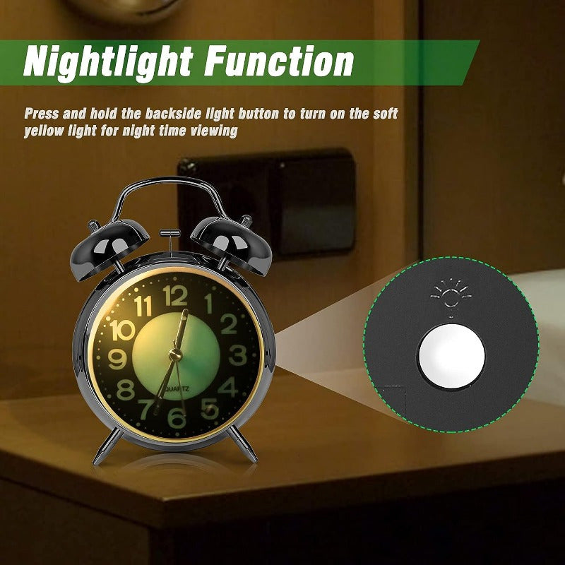 BellBlast Alarm Clock - Retro Double Bell, Loud Ring for Heavy Sleepers 4