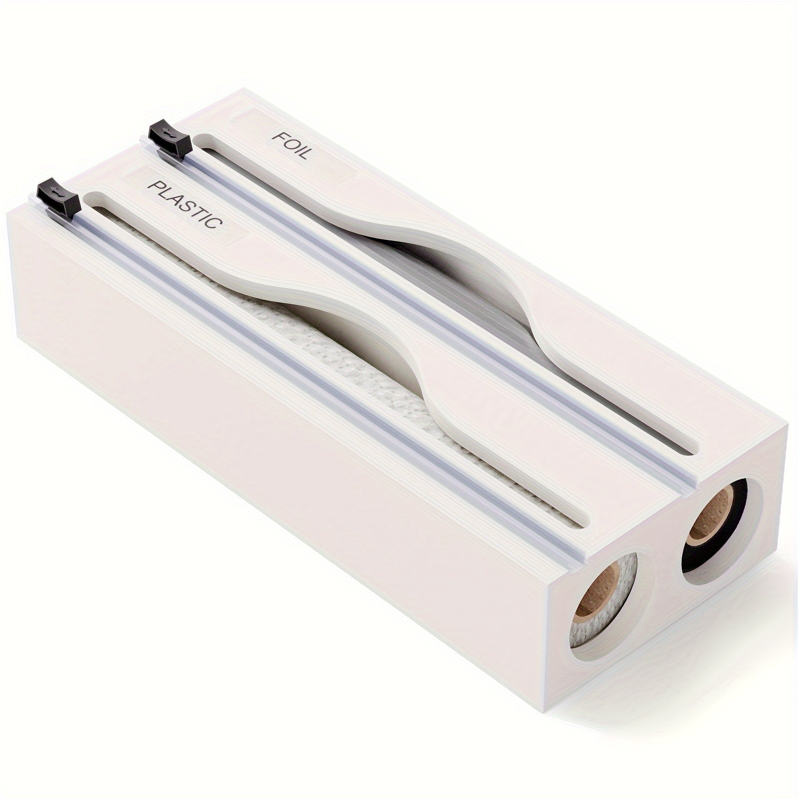 Bexley Foil Dispenser - Bamboo 2-in-1 Cutter Organizer 3