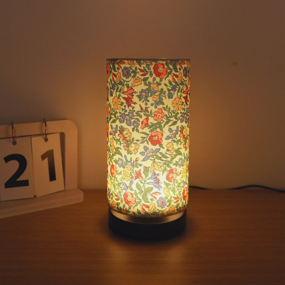 Bloom Table Lamp - Floral Fabric, Vintage Design for Bedroom or Living Room 3