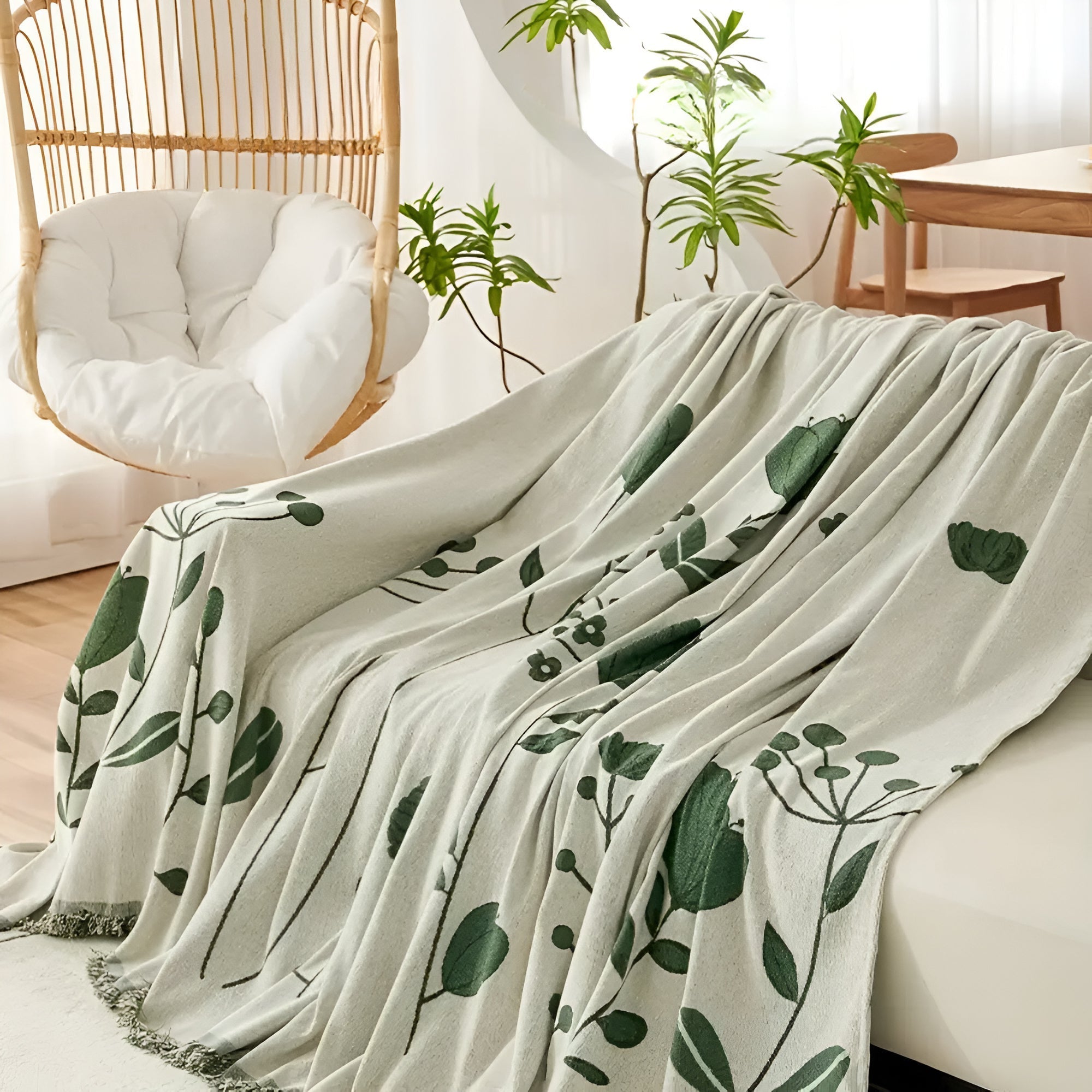 Blossom Sofa Cover - Reversible Microfiber, Floral Design 4