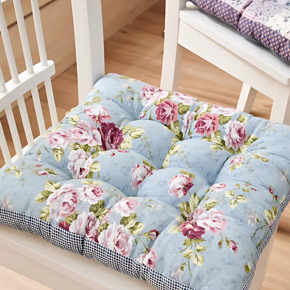 Blythe Seat Cushion - Thick Floral Microfiber for Chairs and Patios 1