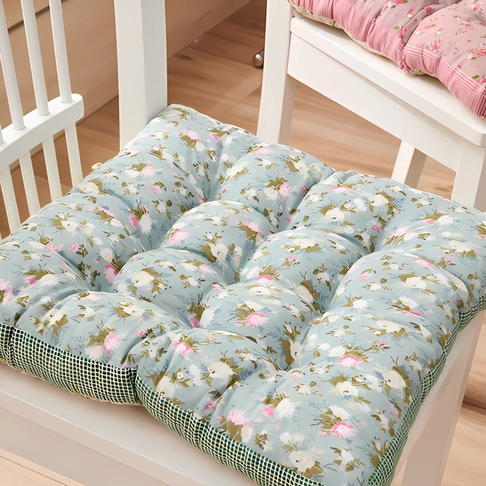 Blythe Seat Cushion - Thick Floral Microfiber for Chairs and Patios 10