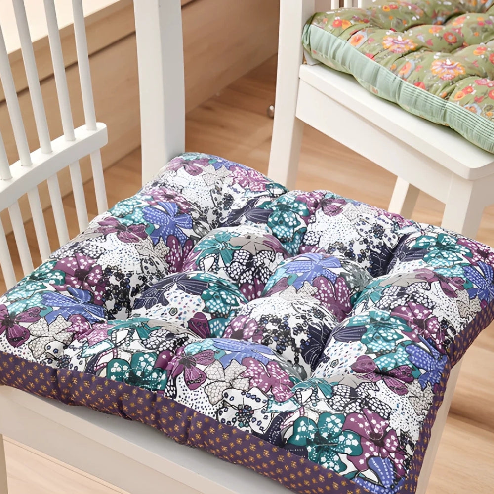 Blythe Seat Cushion - Thick Floral Microfiber for Chairs and Patios 11