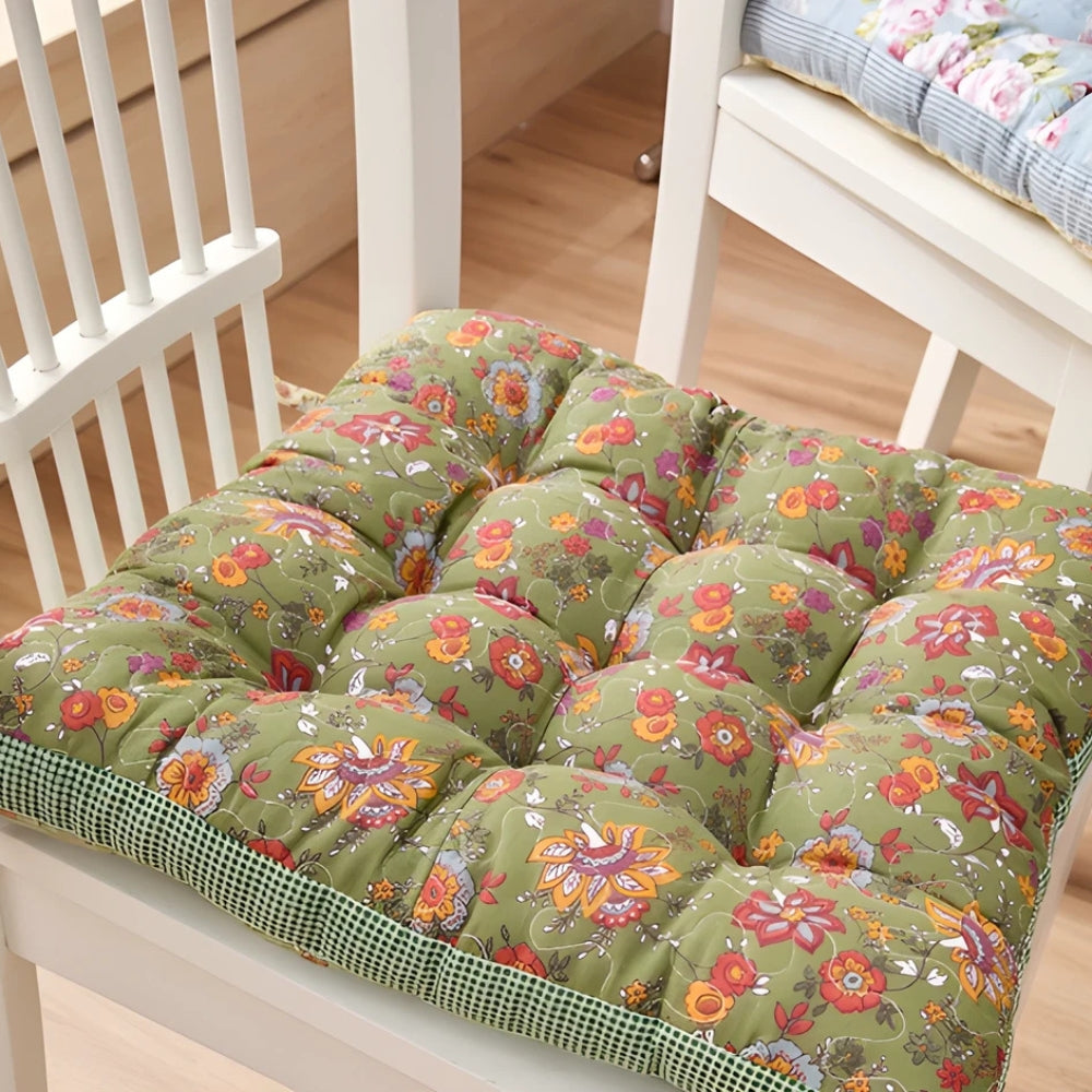 Blythe Seat Cushion - Thick Floral Microfiber for Chairs and Patios 12