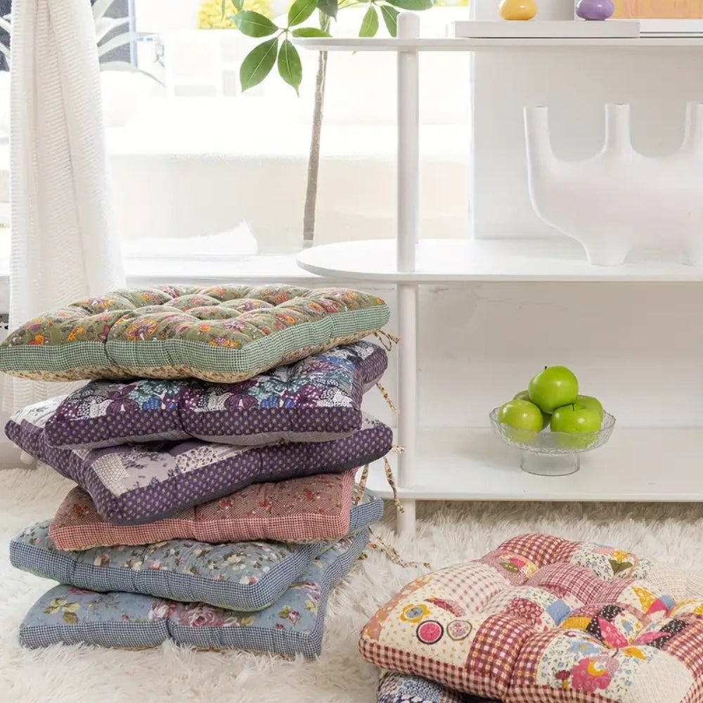 Blythe Seat Cushion - Thick Floral Microfiber for Chairs and Patios 8