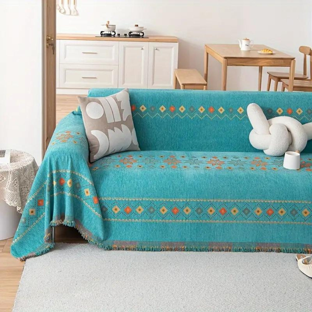 Bohara Sofa Cover - Durable Microfiber Blend, Non-Slip Boho Design 3