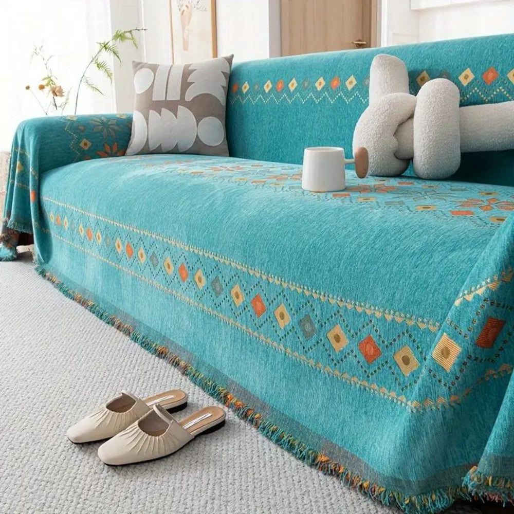 Bohara Sofa Cover - Durable Microfiber Blend, Non-Slip Boho Design 5