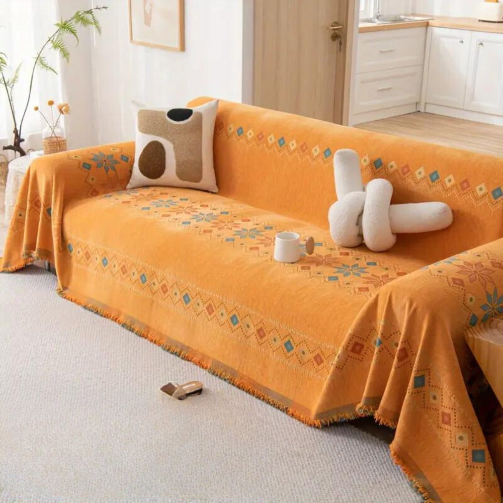Bohara Sofa Cover - Durable Microfiber Blend, Non-Slip Boho Design 7