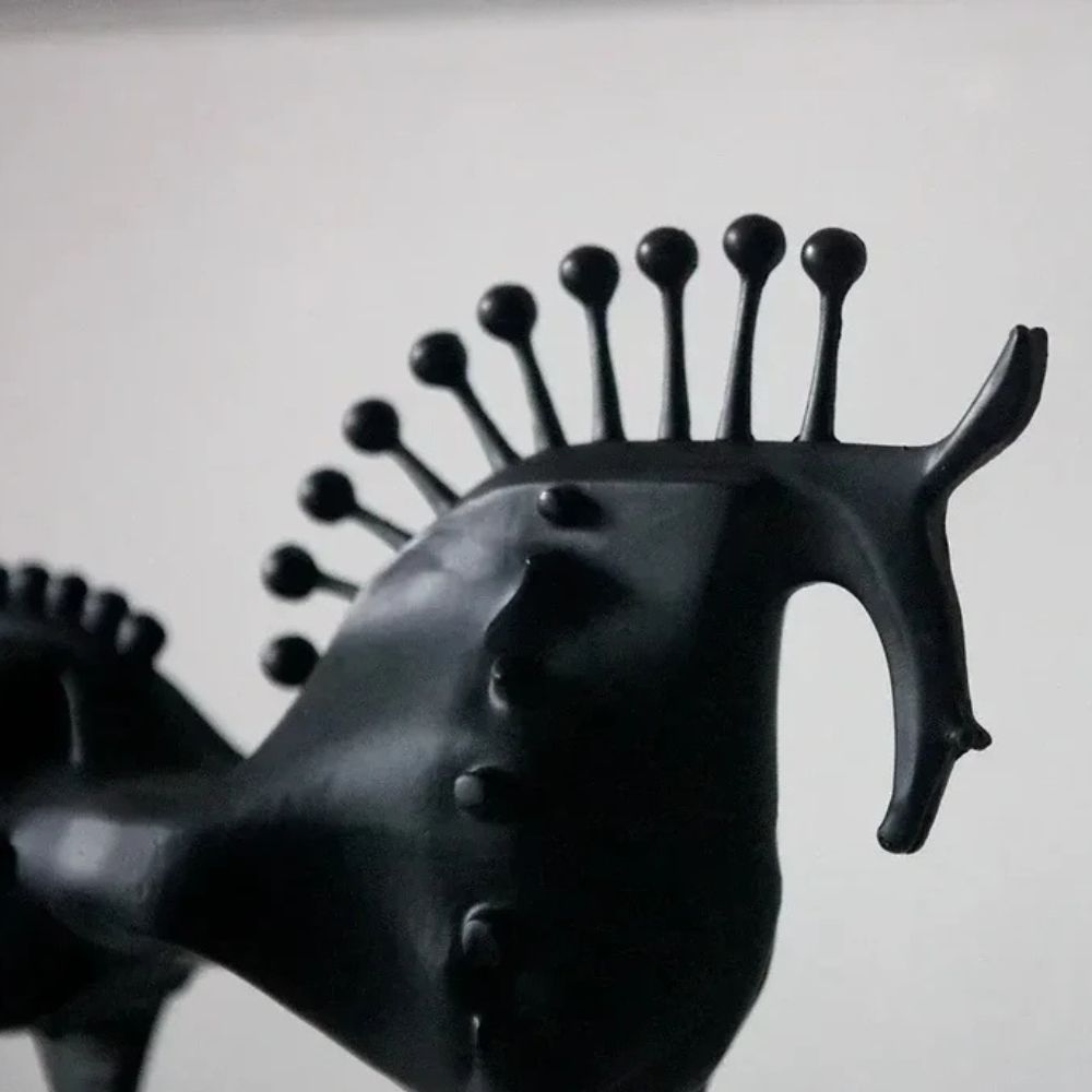 Bold Stallion Sculpture - High-Quality Metal, Abstract Design 4
