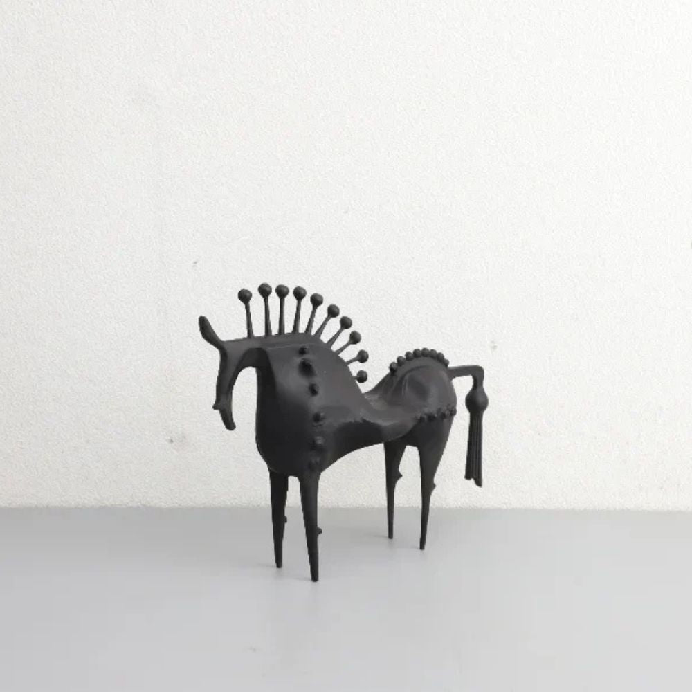 Bold Stallion Sculpture - High-Quality Metal, Abstract Design 8