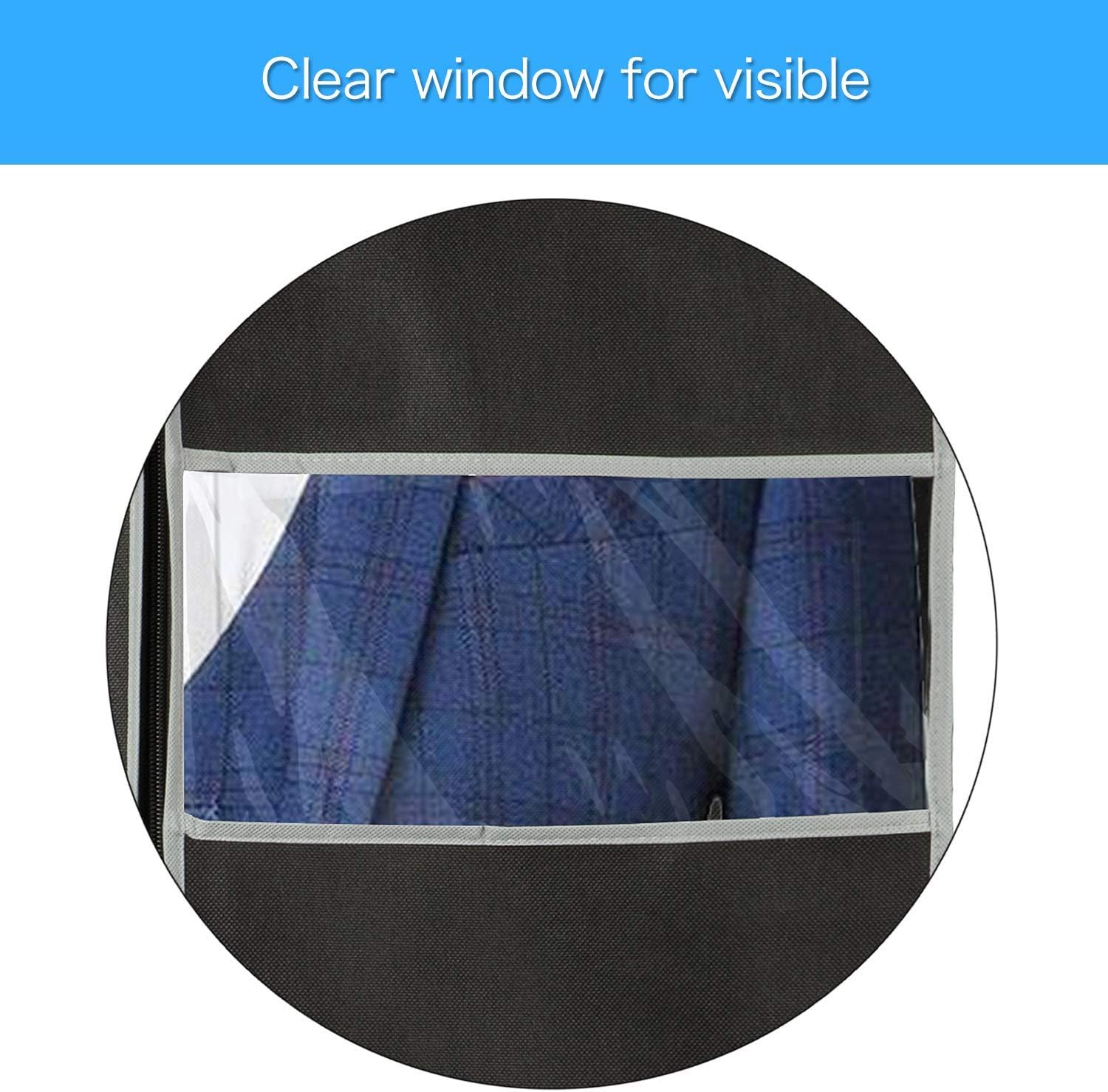 BreezeGuard Garment Bag for Travel - Breathable Non-Woven Fabric, 10-Pack with Clear Window 1