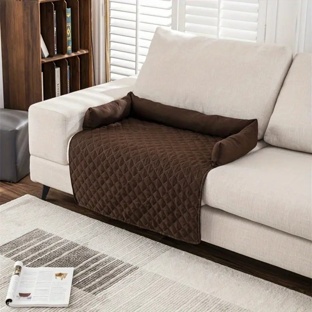 Breeze Pet Couch Cover - Water-Resistant Quilted Protector, Bolstered Comfort 3