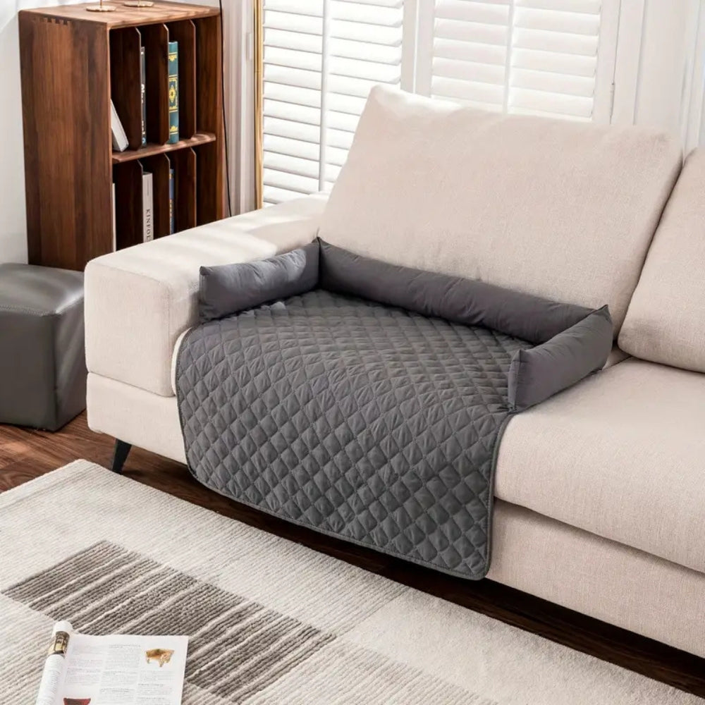 Breeze Pet Couch Cover - Water-Resistant Quilted Protector, Bolstered Comfort 4