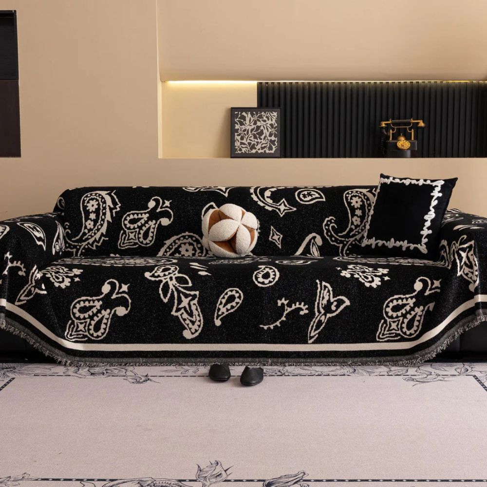 Breeze Sofa Cover - Soft Chenille, Bohemian Design 0