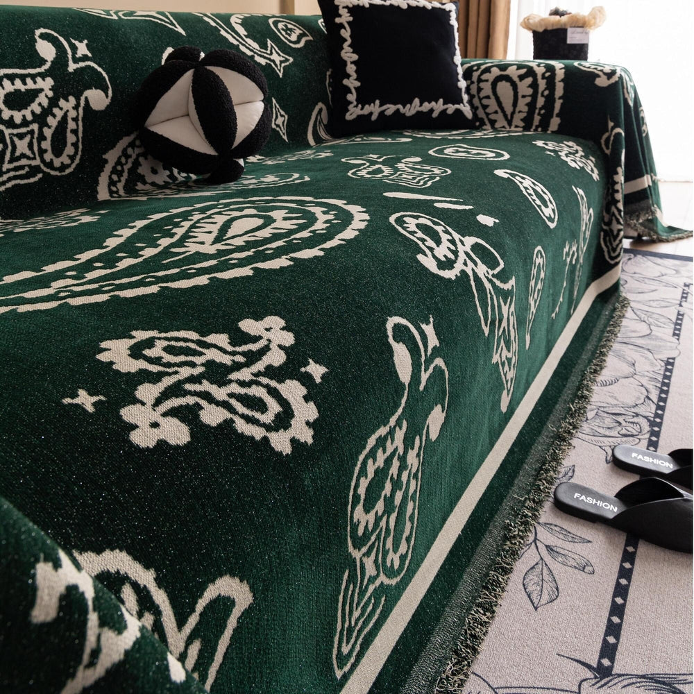 Breeze Sofa Cover - Soft Chenille, Bohemian Design 3