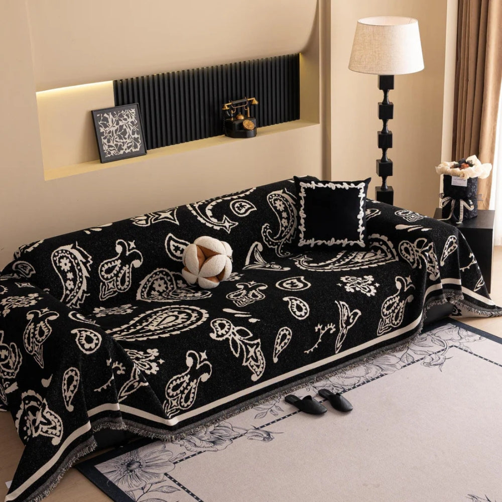 Breeze Sofa Cover - Soft Chenille, Bohemian Design 7