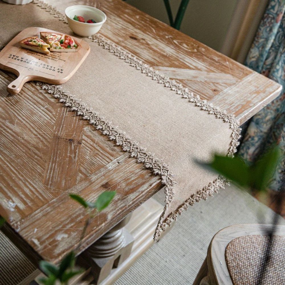 Breeze Table Runner - Natural Jute, Rustic Elegance 1