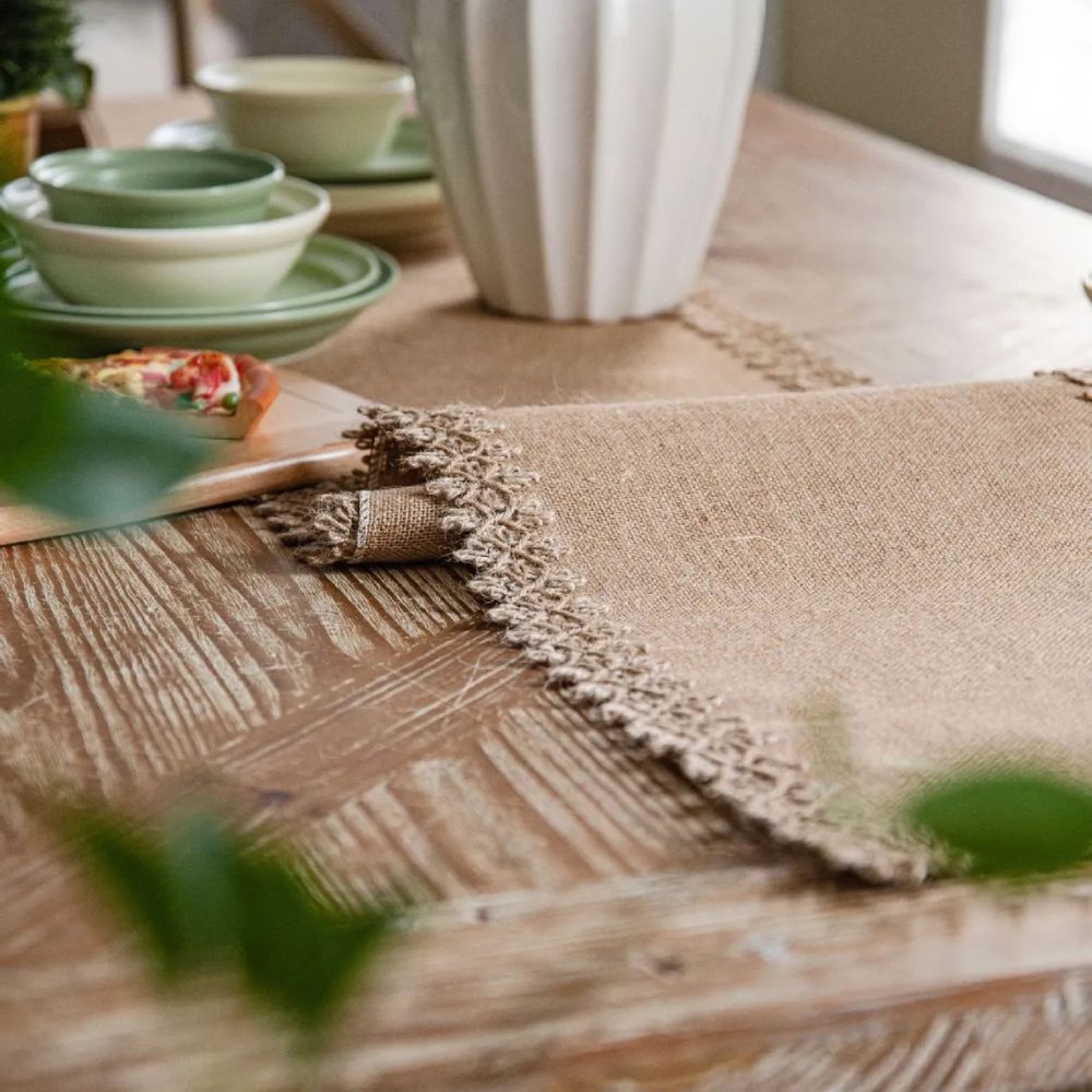 Breeze Table Runner - Natural Jute, Rustic Elegance 6