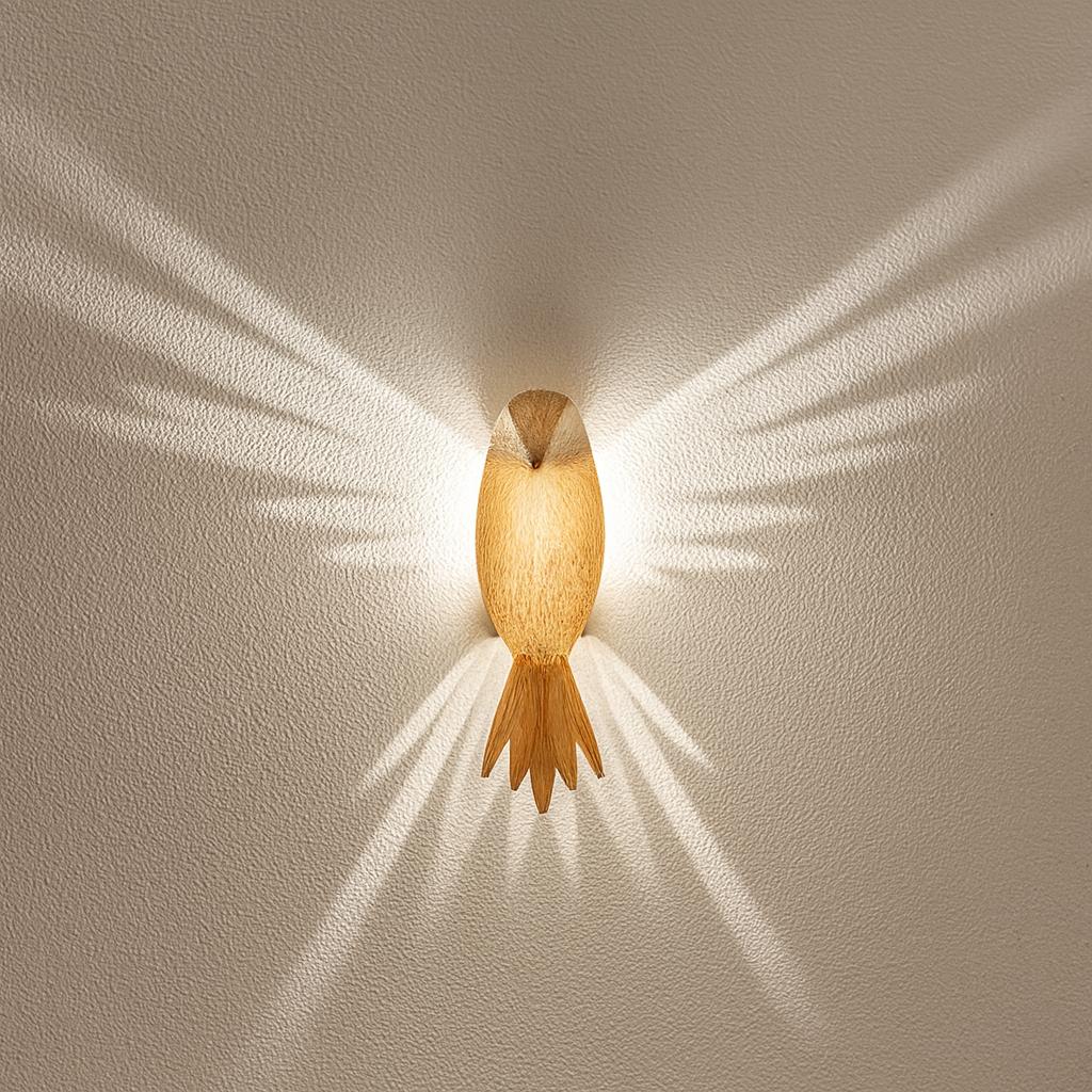 Breeze Wall Sconce - LED Bird Design, 3D Light Projection 0