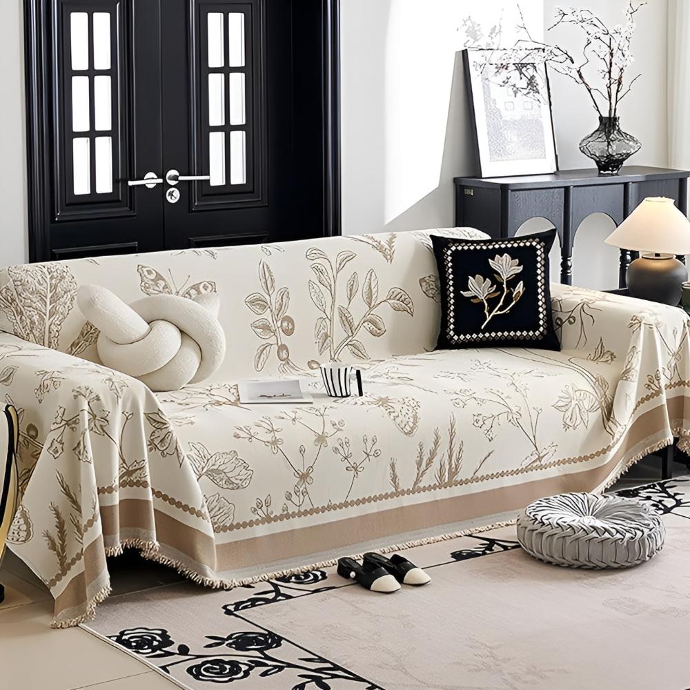 Breezy Sofa Cover - Durable Fabric, Elegant Design, Reversible 2