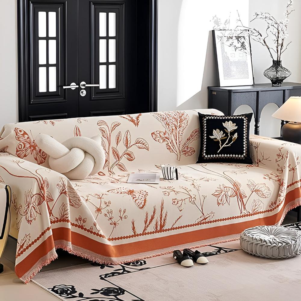 Breezy Sofa Cover - Durable Fabric, Elegant Design, Reversible 5