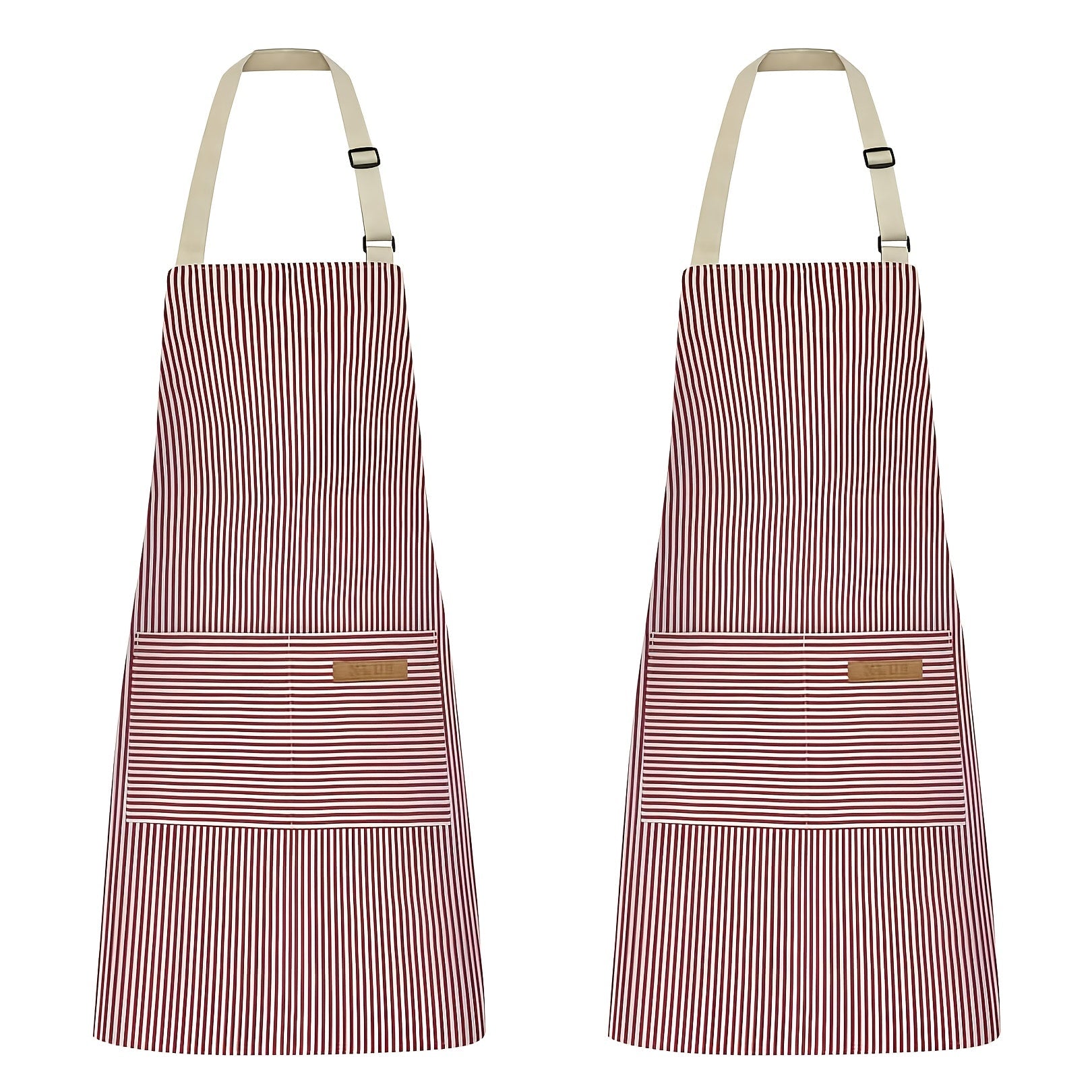 Brenix Kitchen Aprons Set - Adjustable Straps, Oil-Repellent, Unisex 0
