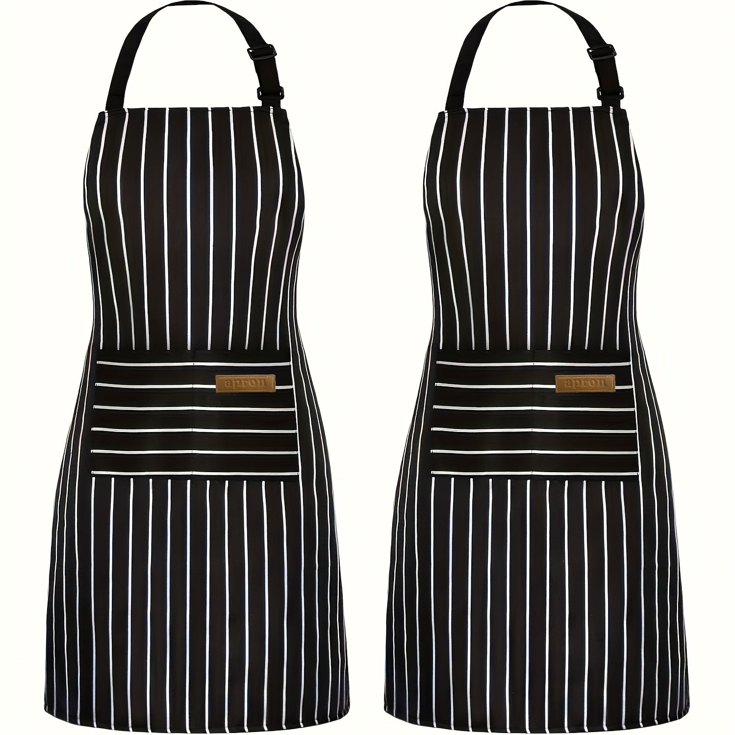 Brenix Kitchen Aprons Set - Adjustable Straps, Oil-Repellent, Unisex 2