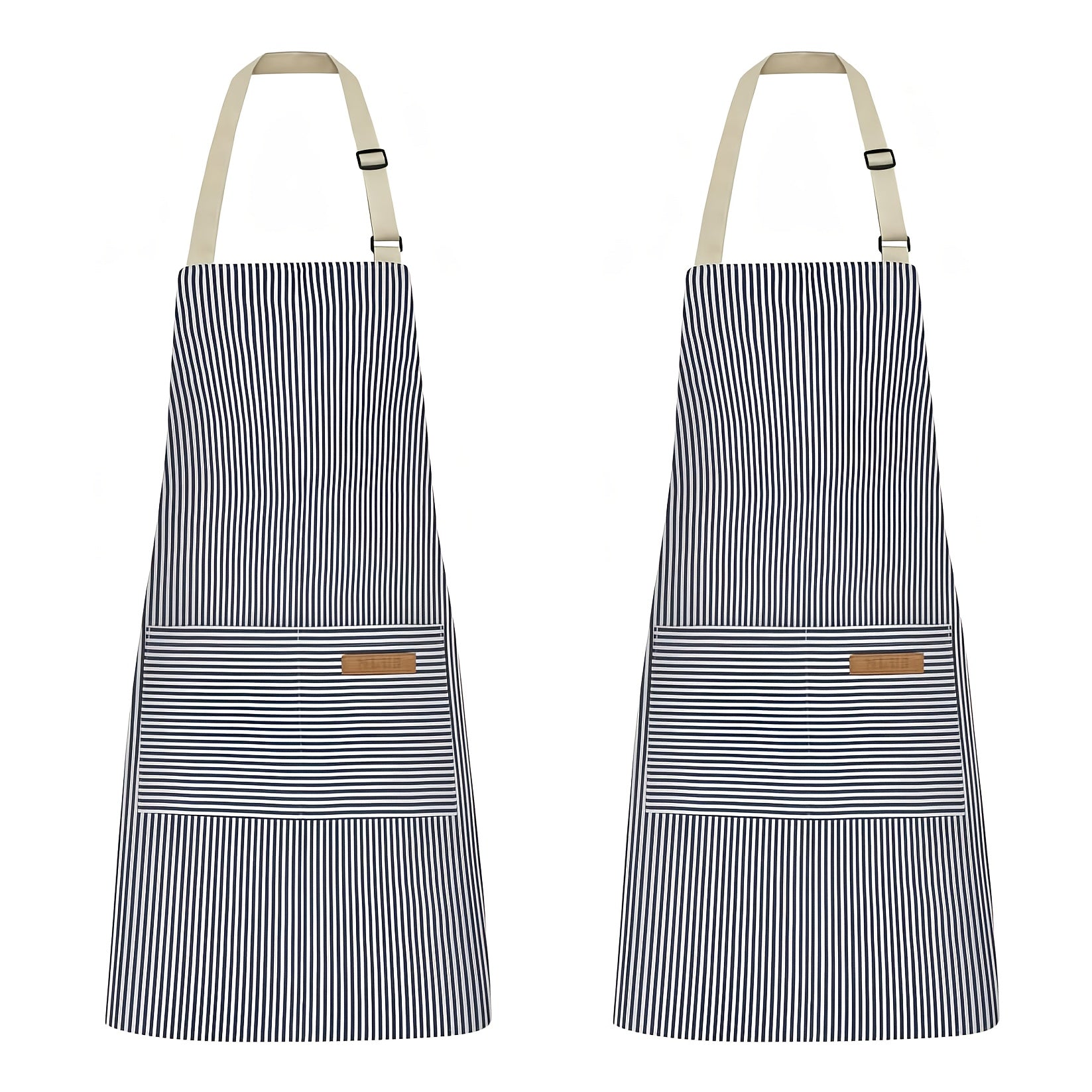 Brenix Kitchen Aprons Set - Adjustable Straps, Oil-Repellent, Unisex 3