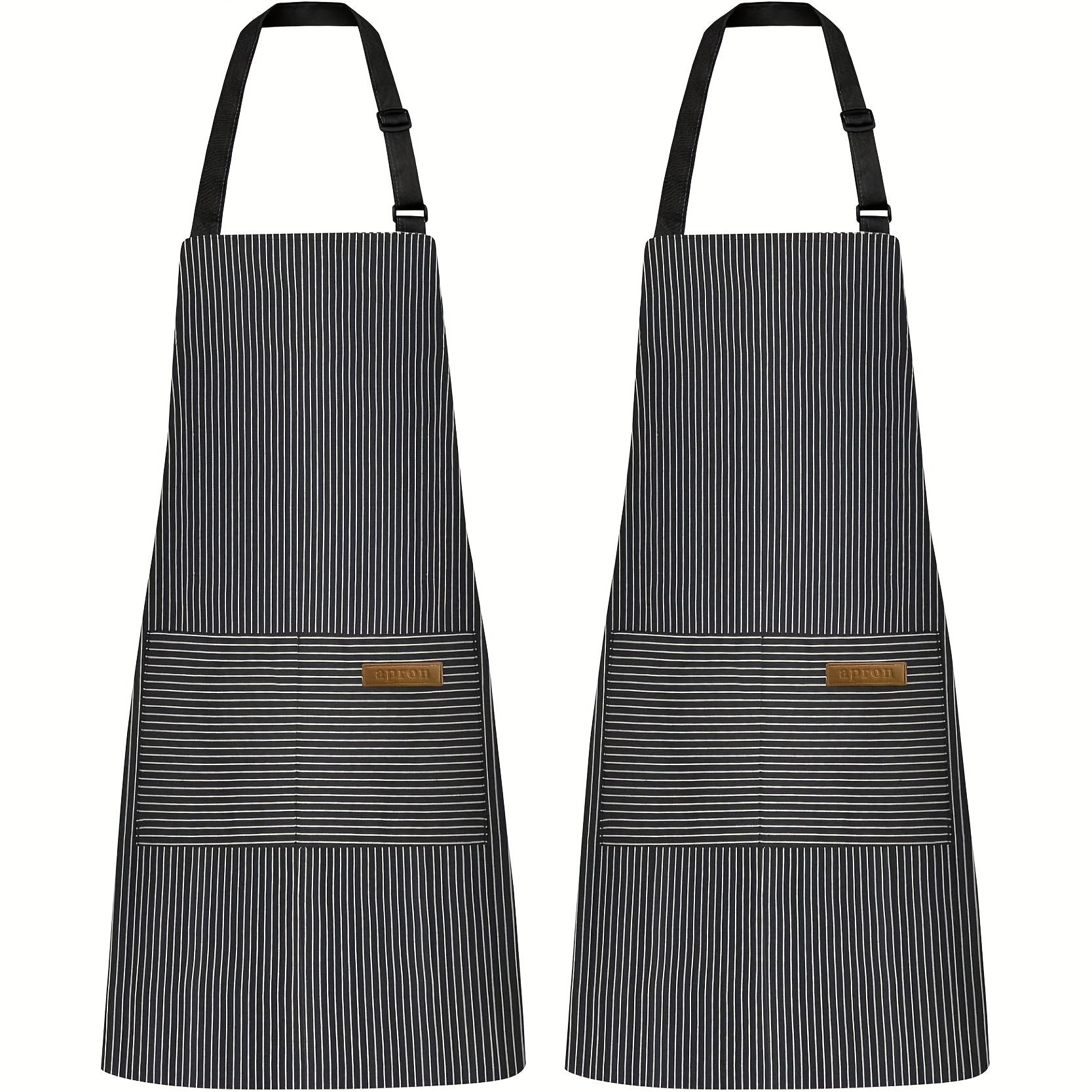 Brenix Kitchen Aprons Set - Adjustable Straps, Oil-Repellent, Unisex 4