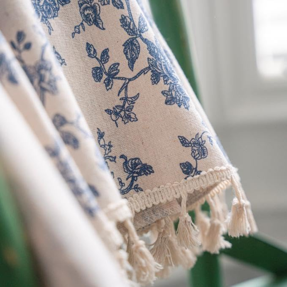Briar Floral Curtain - Semi-Sheer Polyester, Rustic Charm 4