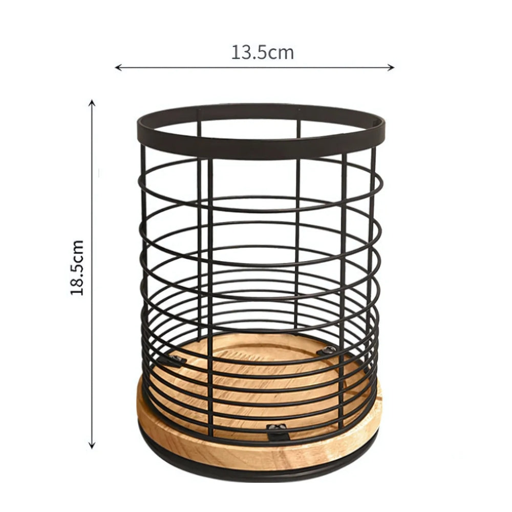 Brio Kitchen Organizer - Iron Frame, 360-Degree Rotating Utensil Holder 4