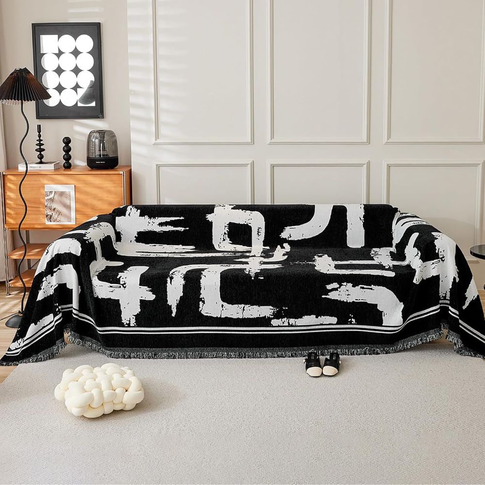 Bristle Art Sofa Cover - Premium Chenille, Reversible Design for Couch Protection 3