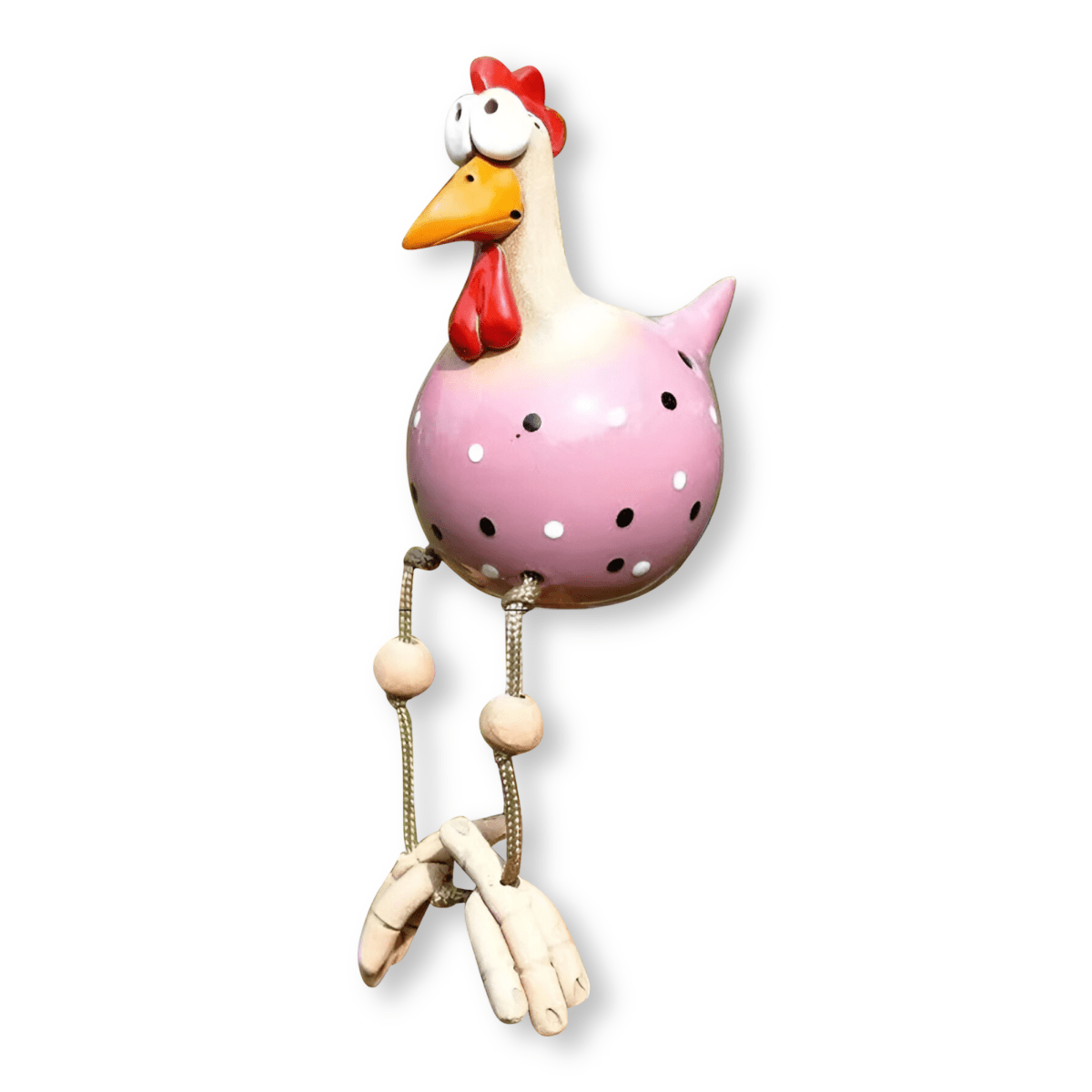 ChickCharm Decor - Garden Chicken Statue - Playful Style - Weatherproof
