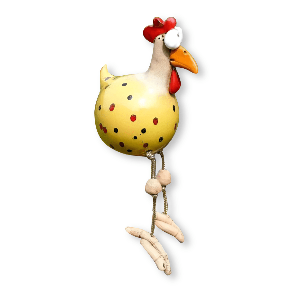 ChickCharm Decor - Garden Chicken Statue - Playful Style - Weatherproof