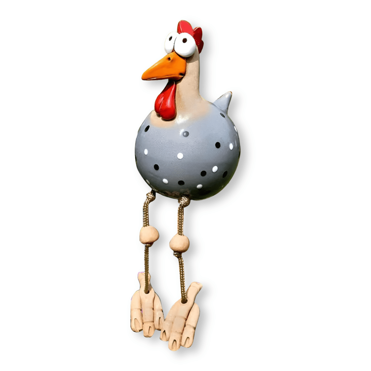 ChickCharm Decor - Garden Chicken Statue - Playful Style - Weatherproof