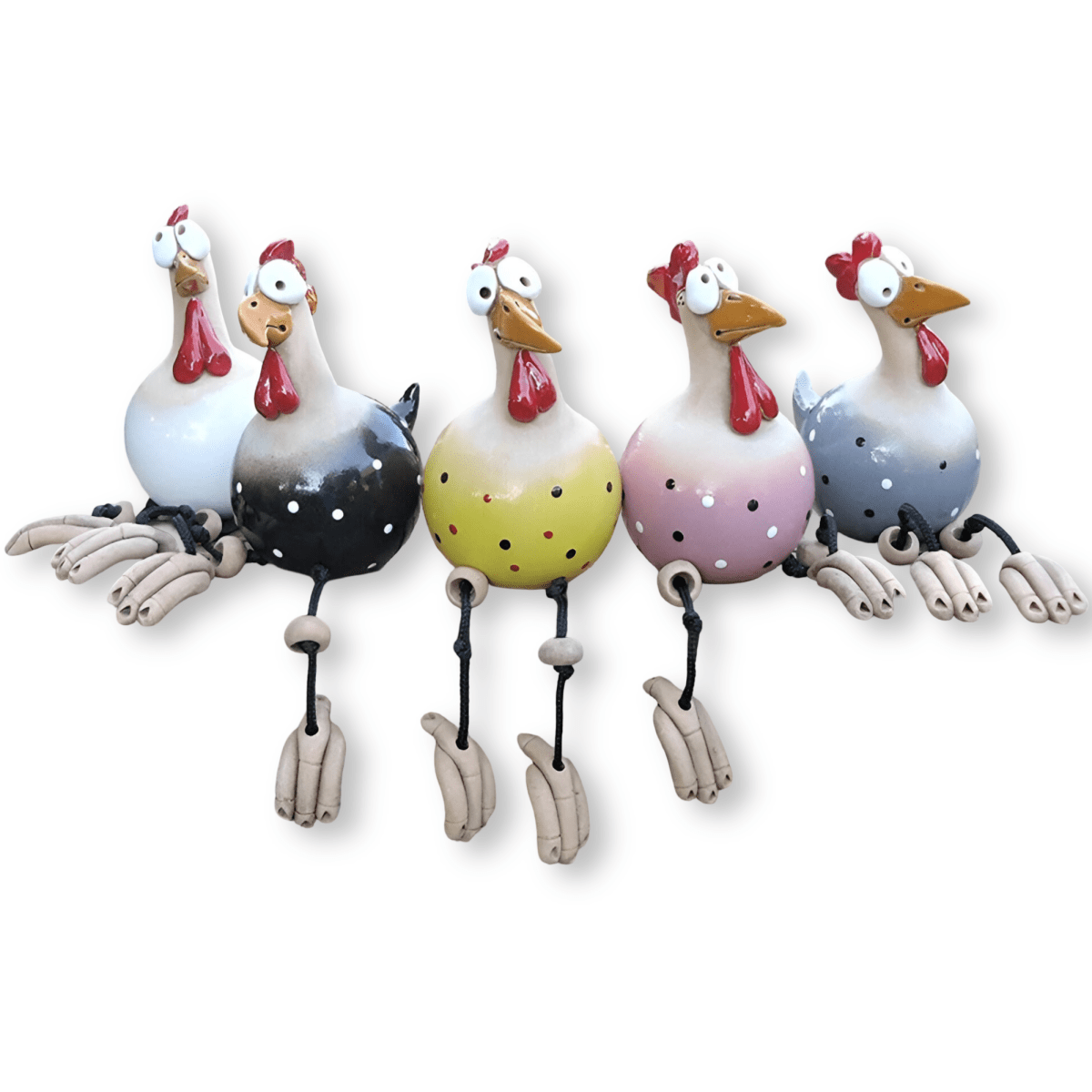ChickCharm Decor - Garden Chicken Statue - Playful Style - Weatherproof