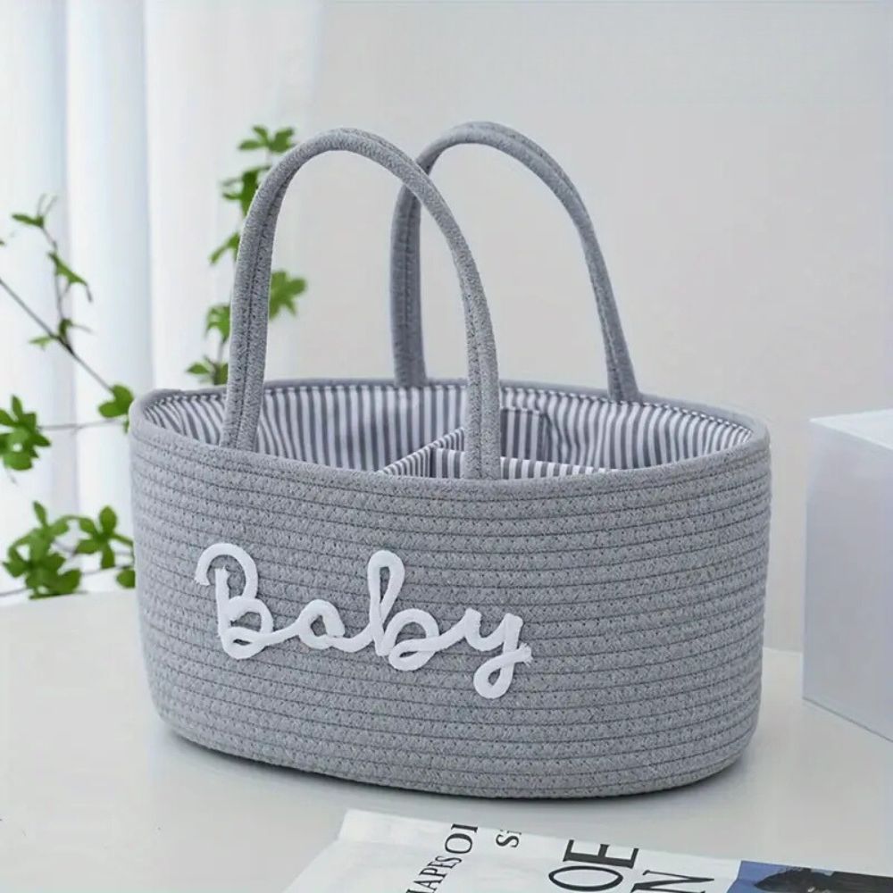 Caden Baby Caddy Organizer - Cotton Rope, Portable Design 2