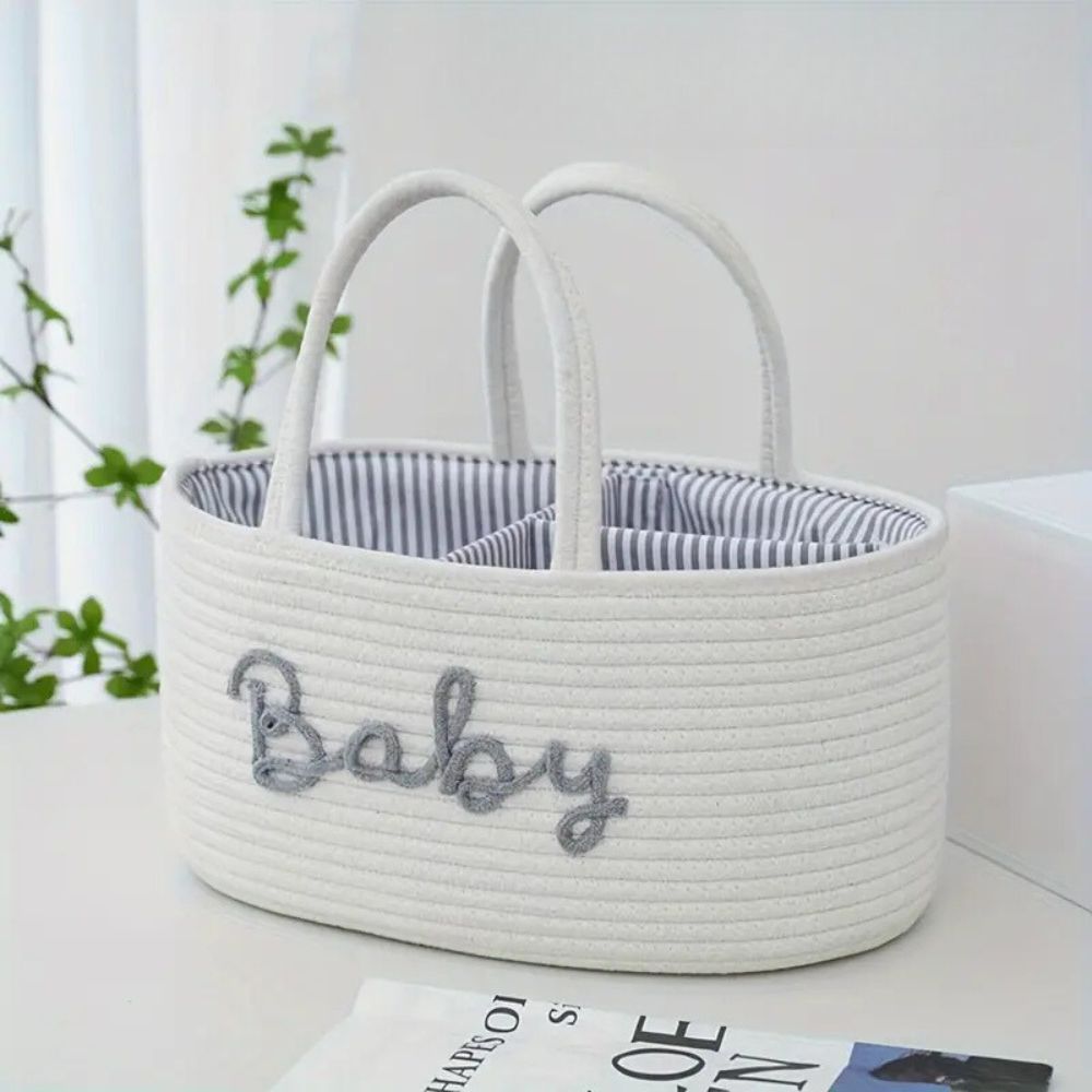 Caden Baby Caddy Organizer - Cotton Rope, Portable Design 4