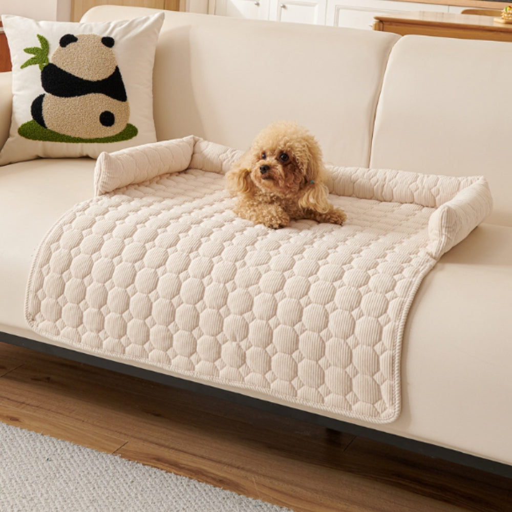 Caden Pet Bed - Quilted Plush, Non-Slip Comfort for Dogs and Cats 0