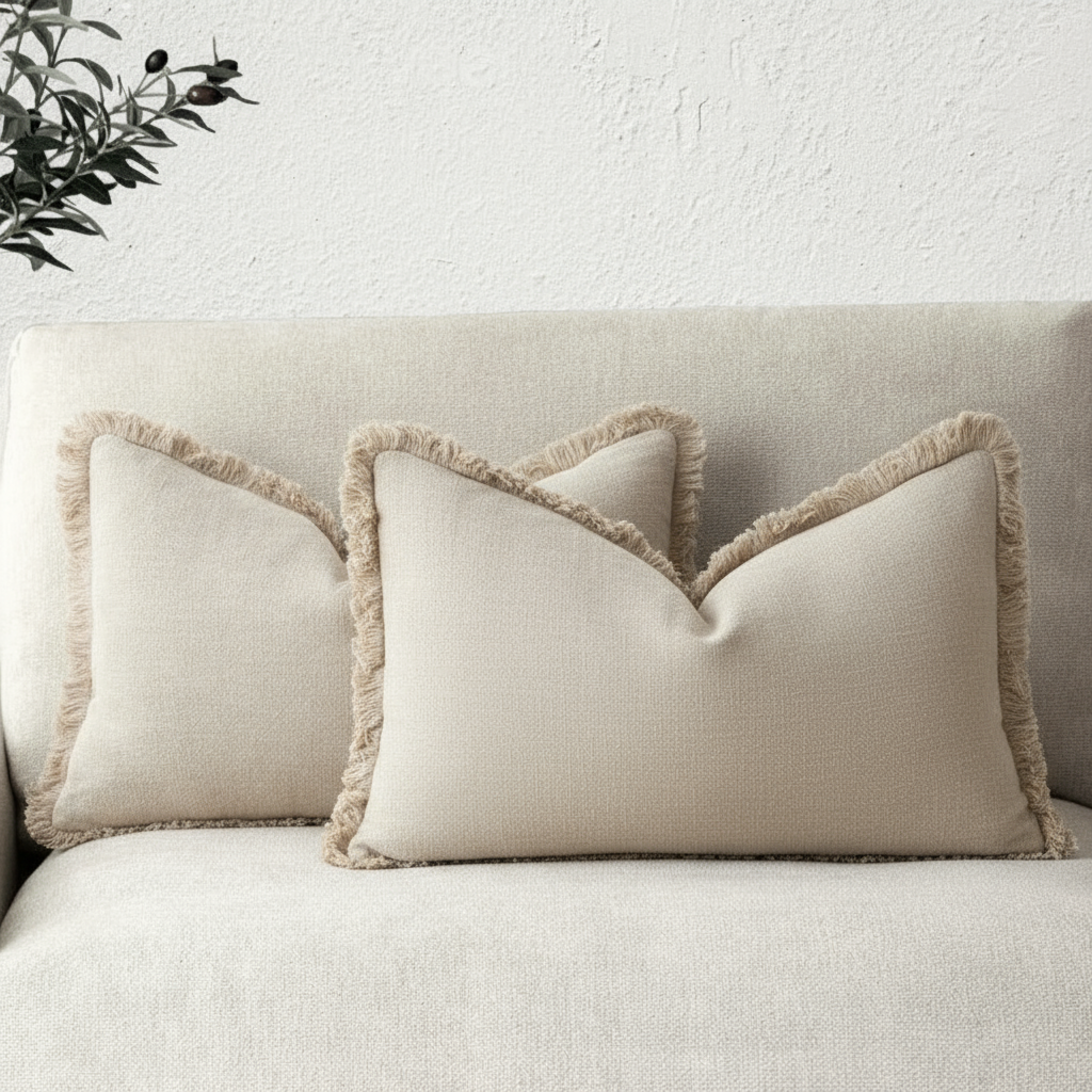 Calden Pillowcases Set - Cotton-Linen Blend, Soft Durable Fabric 11