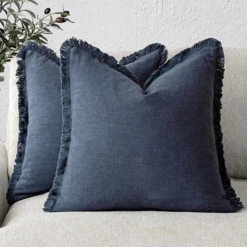 Calden Pillowcases Set - Cotton-Linen Blend, Soft Durable Fabric 8