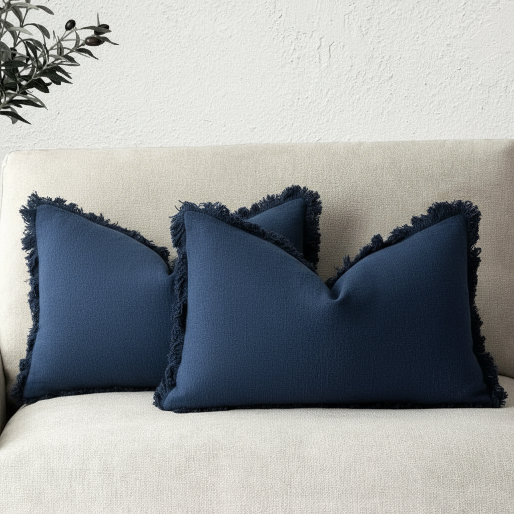 Calden Pillowcases Set - Cotton-Linen Blend, Soft Durable Fabric 9