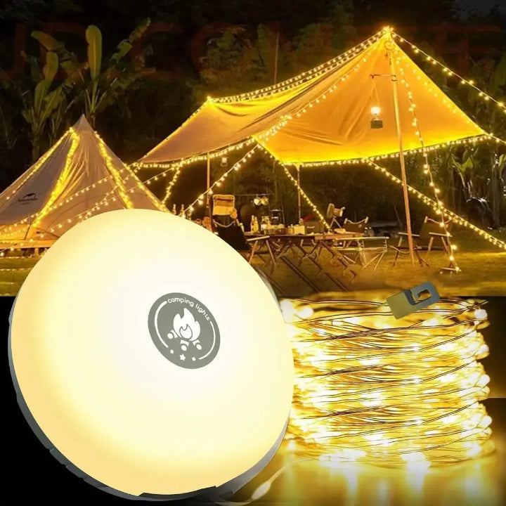 Calyra Camping Lantern - 4-in-1 LED, Rechargeable with RGB Fairy Lights 0